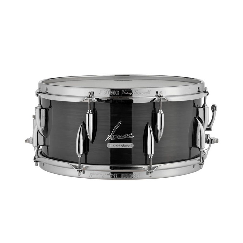 sonor-vintage-series-14x5-75-snare-drum-vintage-black-slate Sonor Vintage Series 14x5.75" Snare Drum - Vintage Black Slate