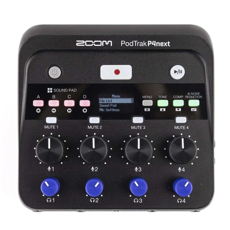 zoom-zoom-int-zp4next-podtrak-p4next-podcast-recorder Zoom ZOOM-INT-ZP4NEXT PODTRAK P4NEXT Podcast Recorder
