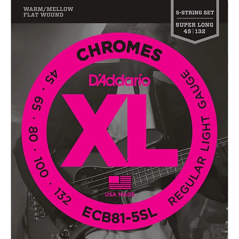d-addario-45-132-regular-light-5-string-long-scale-xl-chromes-bass-strings D'Addario 45-132 Regular Light 5-String, Long Scale, XL Chromes Bass Strings