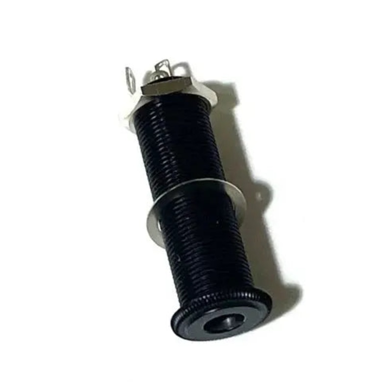 switchcraft-stereo-long-threaded-barrel-jack-black-single-item Switchcraft Stereo Long Threaded Barrel Jack - Black / Single Item