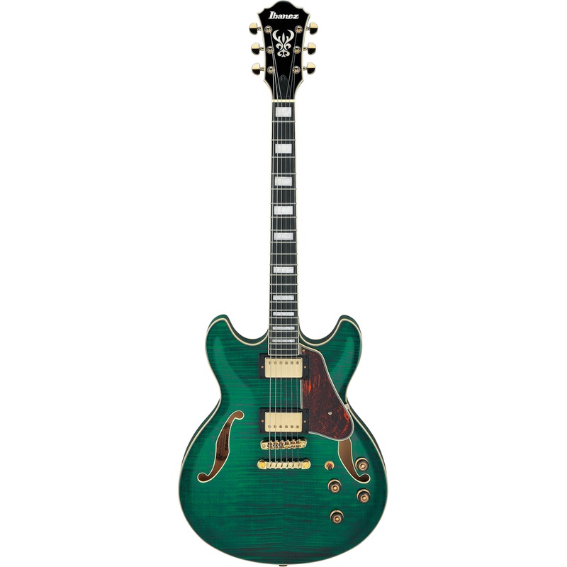 ibanez-as93fm-electric-guitar-transparent-moss-green Ibanez AS93FM Electric Guitar - Transparent Moss Green