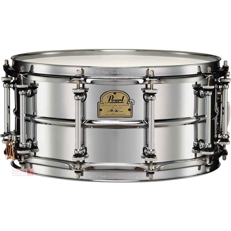 pearl-ian-paice-signature-14x6-5-snare-drum-beaded-steel Pearl Ian Paice Signature 14x6.5" Snare Drum - Beaded Steel