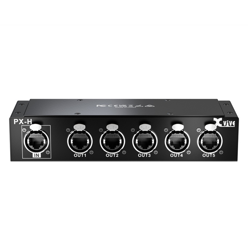 xvive-px-h-hub-breakout-box-for-5-px-a-connections Xvive PX-H Hub Breakout Box For 5 PX-A Connections