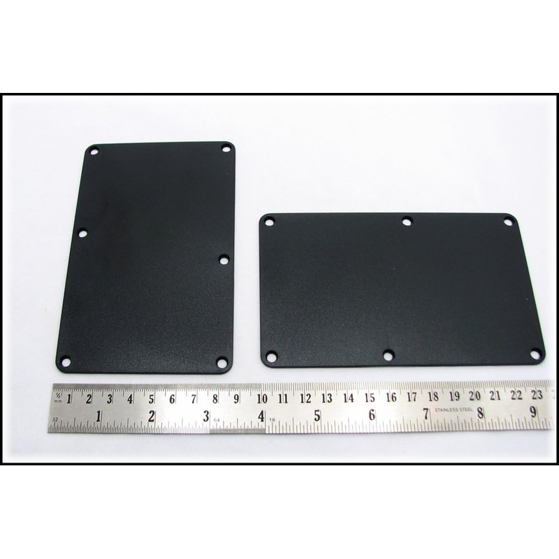 black-electric-guitar-cover-plate-with-screws Black Electric Guitar Cover Plate with Screws
