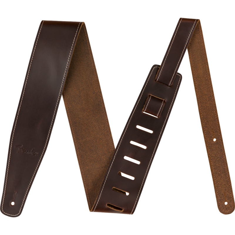 fender-broken-in-leather-strap-brown-2-5 Fender Broken-In Leather Strap - Brown 2.5"