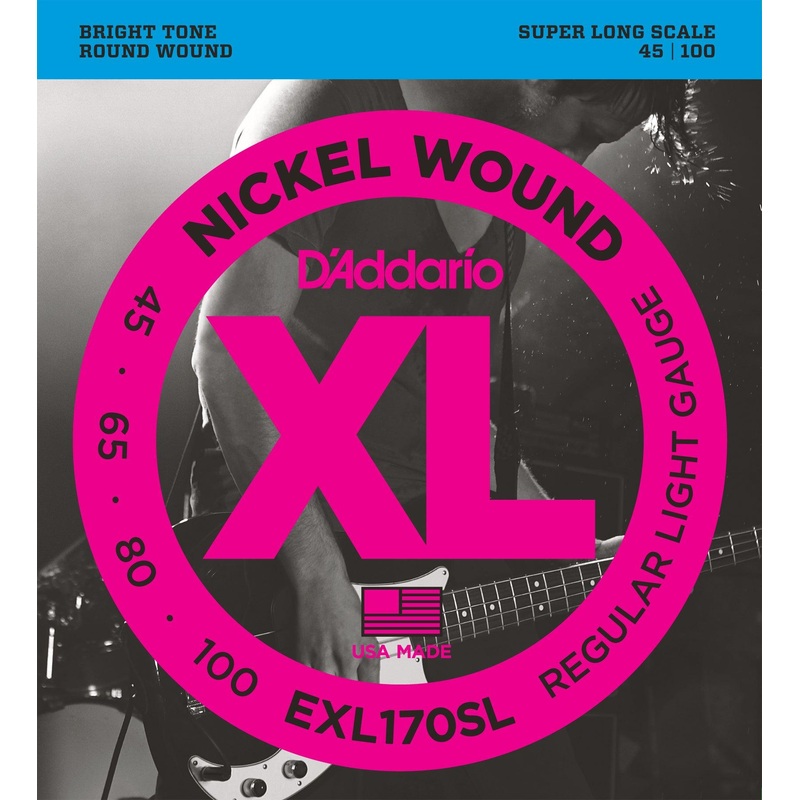 d-addario-xl-bass-guitar-string-set-nickel-exl170sl-light-045-100-super-long-scale D'Addario XL Bass Guitar String Set, Nickel, EXL170SL Light .045-.100, Super Long Scale
