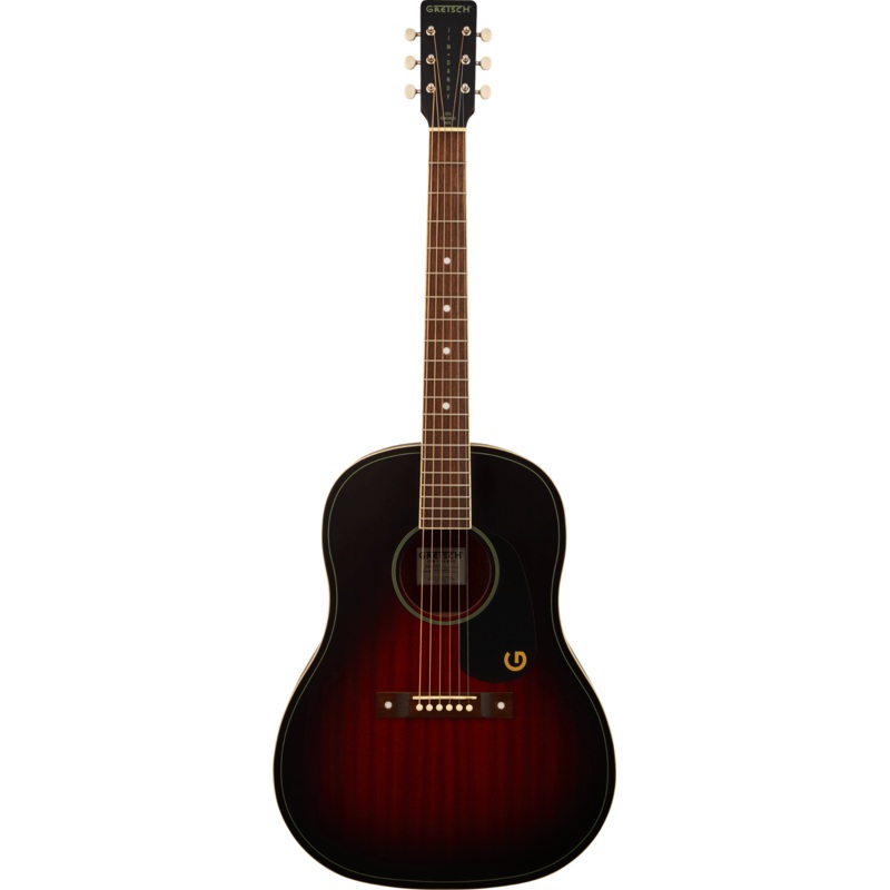 gretsch-jim-dandy-dreadnought-walnut-fingerboard-black-pickguard-deep-cherry-burst Gretsch Jim Dandy Dreadnought - Walnut Fingerboard - Black Pickguard - Deep Cherry Burst