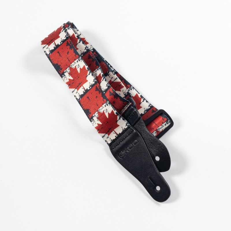 vintage-woven-guitar-strap-for-acoustic-and-electric-guitars-with-2-rubber-strap-locks-maple-leaf-flag Vintage Woven Guitar Strap for Acoustic and Electric Guitars with 2 Rubber Strap Locks, Maple Leaf Flag
