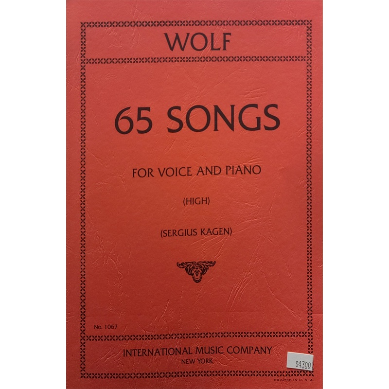 65-songs-for-voice-and-piano-vocal-wolf-kagen 65 Songs for Voice and Piano - Vocal - Wolf/Kagen