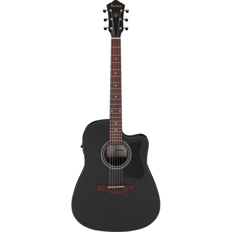 ibanez-v44ce-acoustic-guitar-weathered-black-open-pore Ibanez V44CE Acoustic Guitar - Weathered Black Open Pore