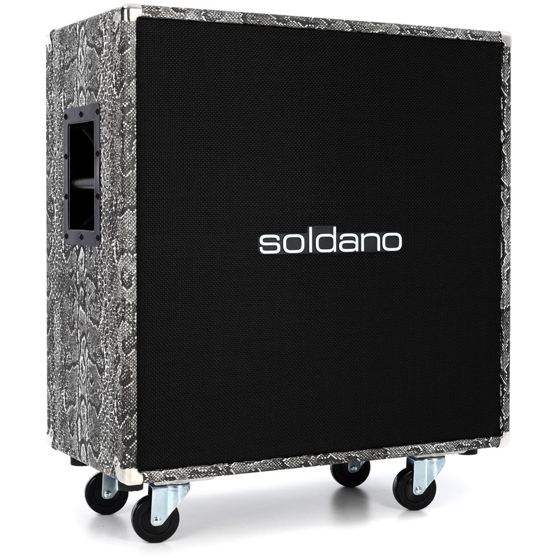 soldano-4x12-straight-cab-snakeskin-tolex-black-grille Soldano 4x12" Straight Cab - Snakeskin Tolex / Black Grille