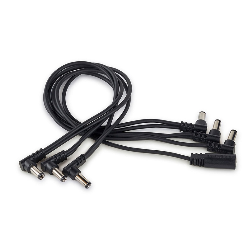 used-rockboard-flat-daisy-chain-6-output-angled-cable-black Used RockBoard Flat Daisy Chain 6 Output Angled Cable, Black