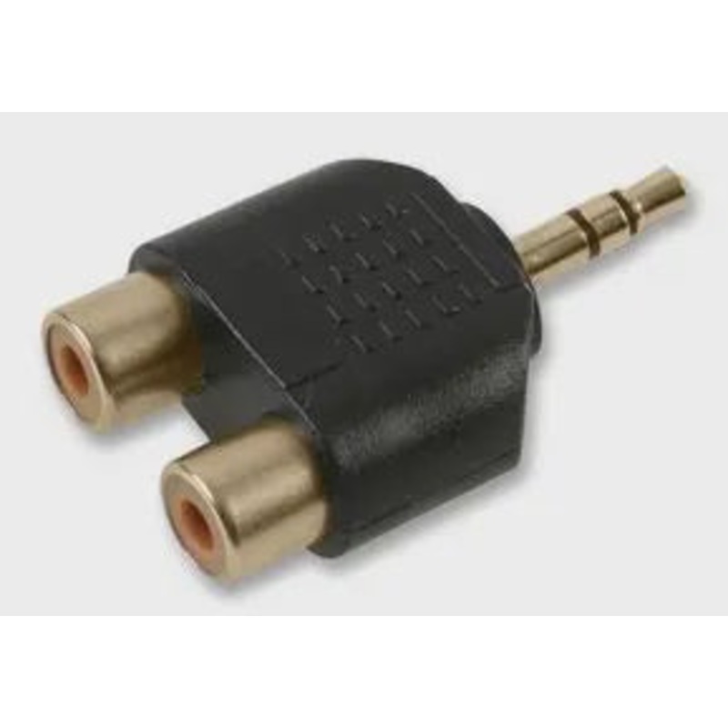 3-5mm-stereo-plug-to-2-x-rca-sockets 3.5mm stereo plug to 2 x RCA sockets