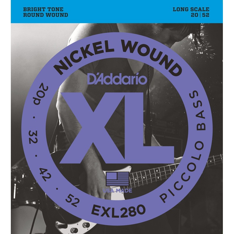 d-addario-piccolo-bass-strings-exl280-020-052 D'Addario Piccolo Bass Strings, EXL280 .020-.052