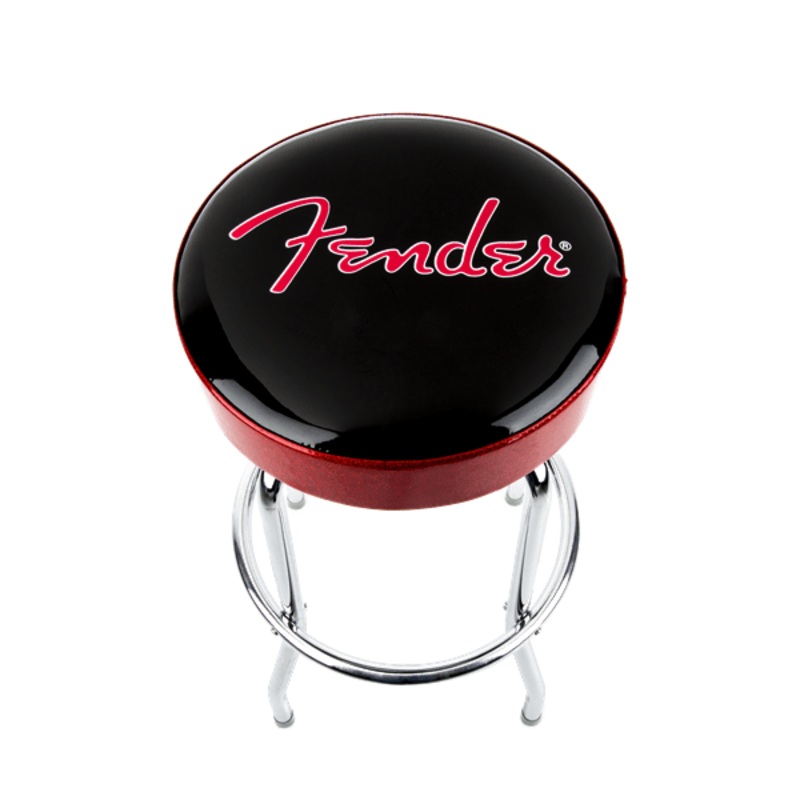 fender-30-red-sparkle-logo-barstool-black-and-red Fender 30" Red Sparkle Logo Barstool, Black and Red