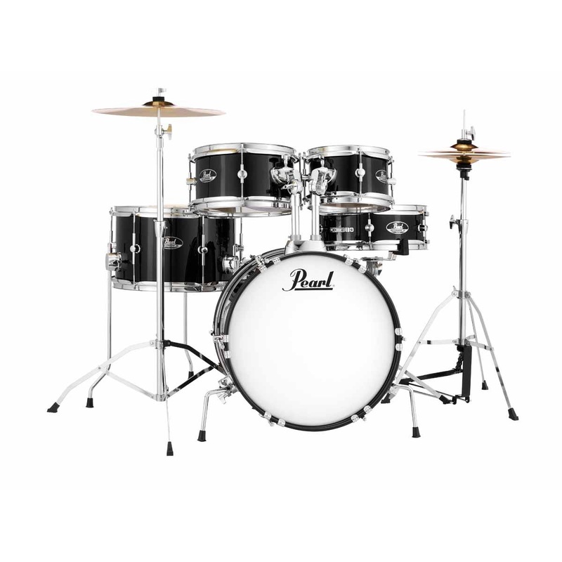 pearl-roadshow-junior-drum-kit-w-cymbals-jet-black Pearl Roadshow Junior Drum Kit w/Cymbals - Jet Black