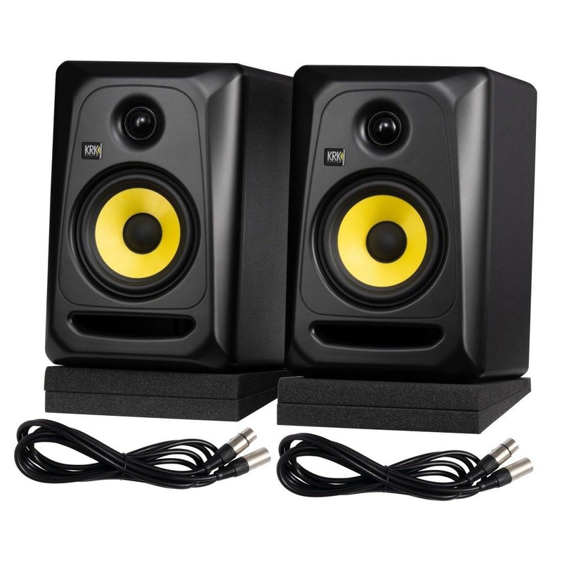 krk-classic-5-cl5-g3pk1-studio-monitor-package-with-cables-isolation-pads KRK Classic 5 CL5-G3PK1 Studio Monitor Package with Cables & Isolation Pads