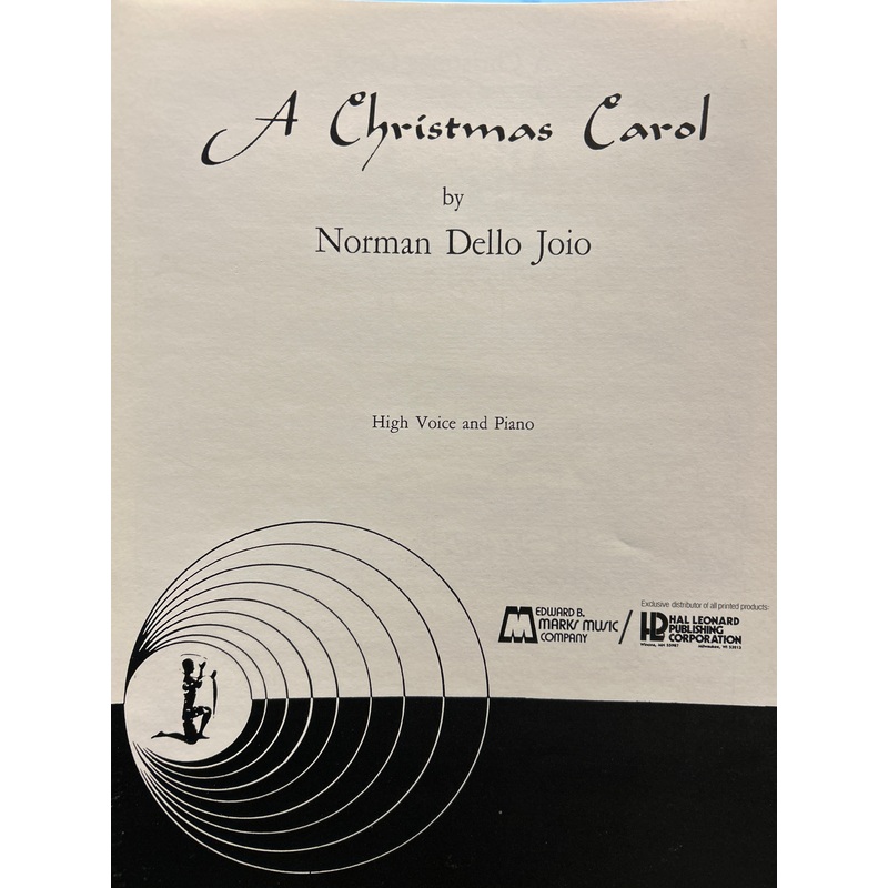 a-christmas-carol-high-voice-n-dello-joio A Christmas Carol - High Voice - N. Dello Joio