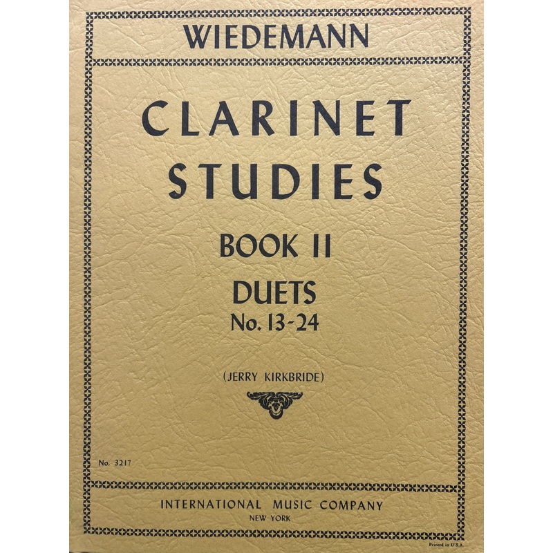clarinet-studies-book-ii-duets-no-13-24-wiedemann-kirkbride Clarinet Studies - Book II (Duets No. 13-24) - Wiedemann / Kirkbride