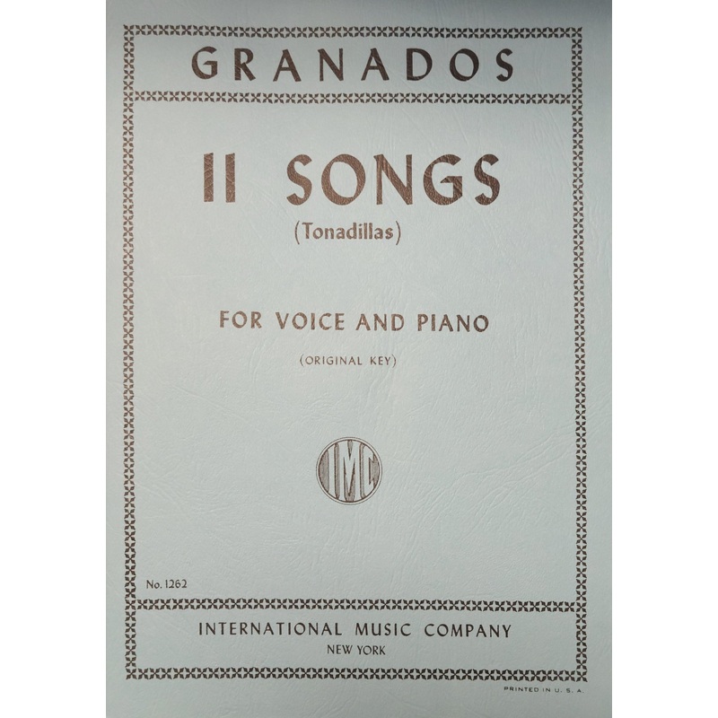 eleven-songs-tonadillas-vocal-granados Eleven Songs (Tonadillas) - Vocal - Granados