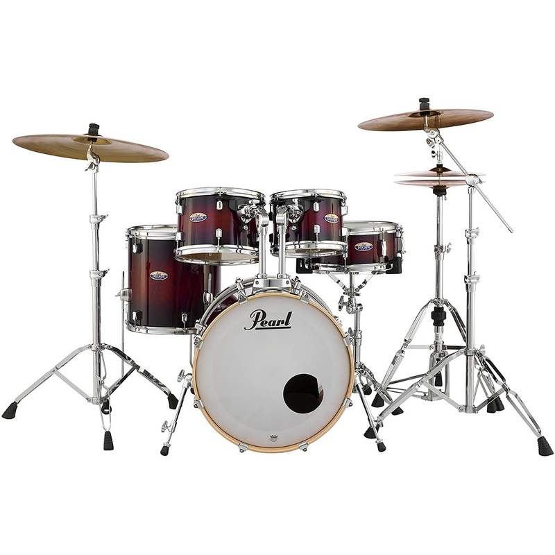 pearl-decade-maple-5pc-fusion-drum-kit-shell-pack-gloss-deep-red-burst Pearl Decade Maple 5pc Fusion Drum Kit - Shell Pack - Gloss Deep Red Burst
