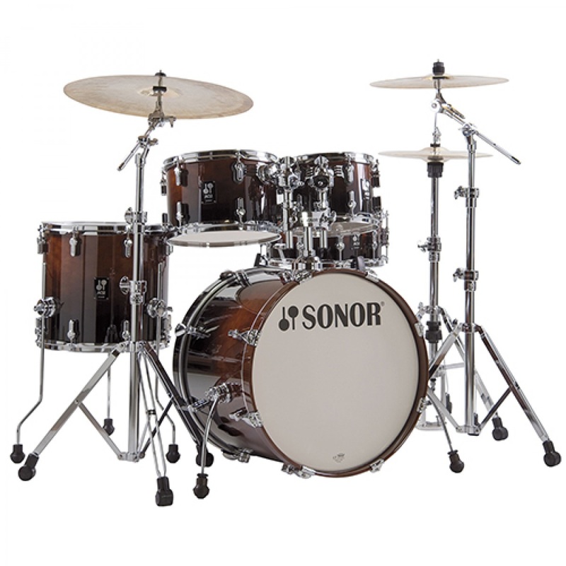 sonor-stage-aq2-5pc-drum-kit-shell-pack-brown-fade Sonor Stage AQ2 5pc Drum Kit - Shell Pack - Brown Fade
