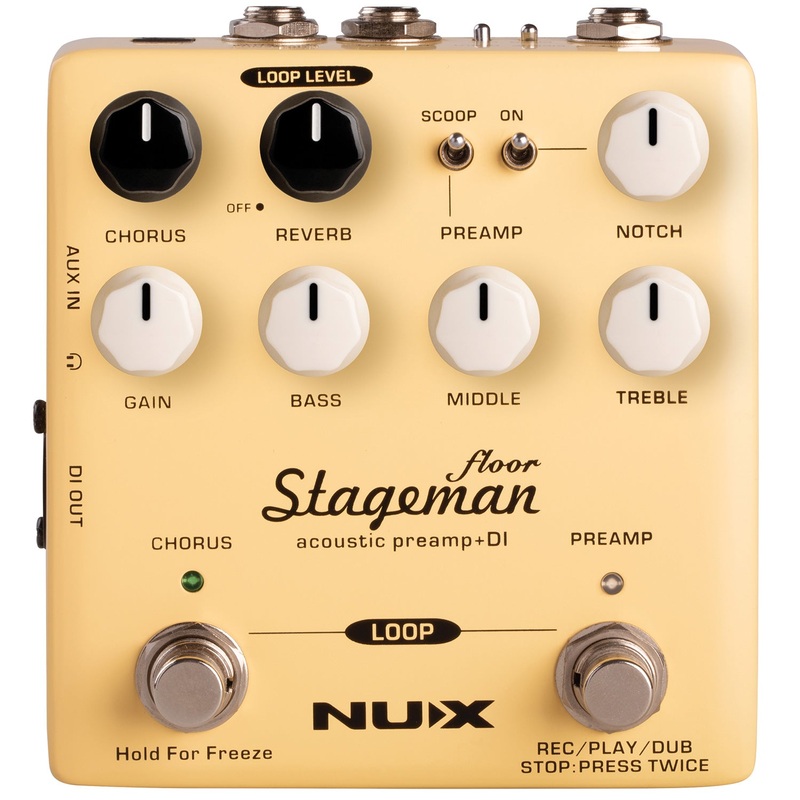 nux-stageman-floor-acoustic-preamp-di-pedal NUX Stageman Floor Acoustic Preamp DI Pedal
