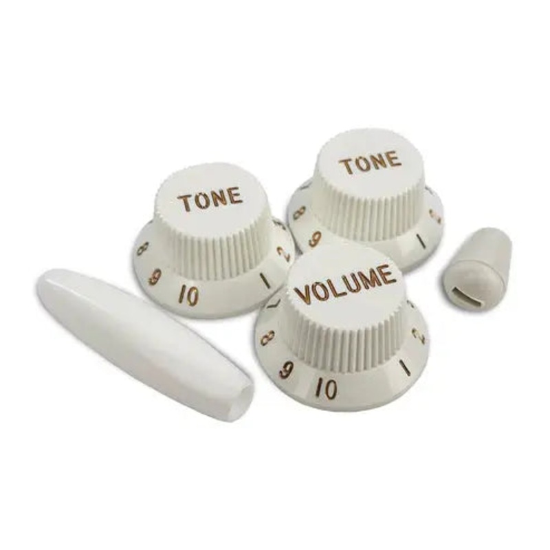 allparts-complete-knob-set-for-strat-5-pcs-white Allparts Complete Knob Set For Strat (5 pcs) - White