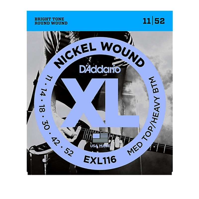 used-d-addario-exl116-nickel-wound-medium-top-heavy-bottom-11-52 Used D'Addario EXL116 Nickel Wound, Medium Top/Heavy Bottom, 11-52