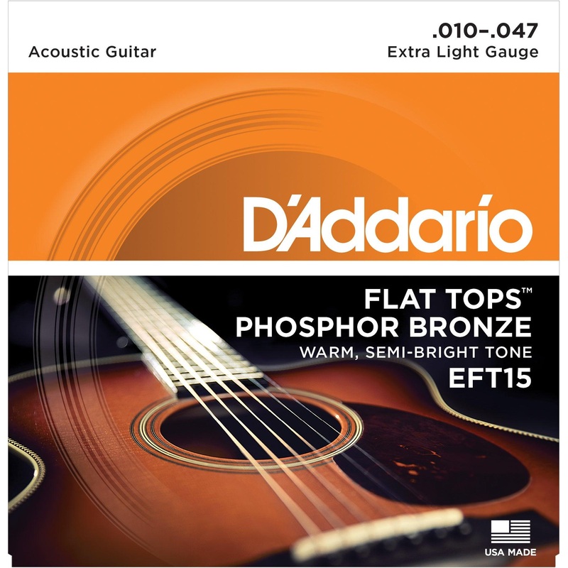 d-addario-flat-tops-acoustic-string-set-phosphor-bronze-eft15-extra-light-010-047 D'Addario Flat Tops Acoustic String Set, Phosphor Bronze, EFT15 Extra Light .010-.047