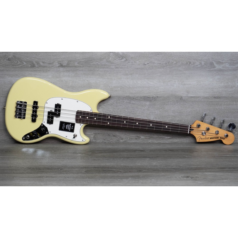 fender-player-ii-mustang-bass-pj-rosewood-fingerboard-hialeah-yellow Fender Player II Mustang Bass PJ, Rosewood Fingerboard, Hialeah Yellow