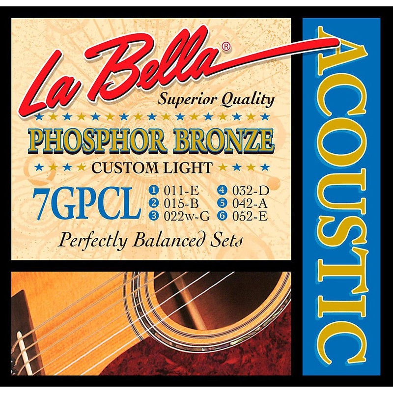 labella-7gpcl-phos-bronze-acoustic-strings-custom-light LaBella 7GPCL Phos. Bronze Acoustic Strings - Custom Light