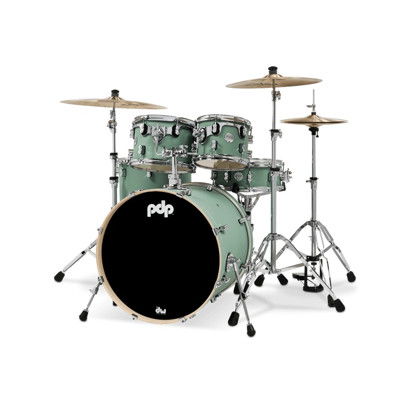 pdp-concept-maple-5-piece-drum-kit-shell-pack-w-hw815-pack-satin-sea-foam PDP Concept Maple 5-piece Drum Kit - Shell Pack w/HW815 Pack - Satin Sea Foam