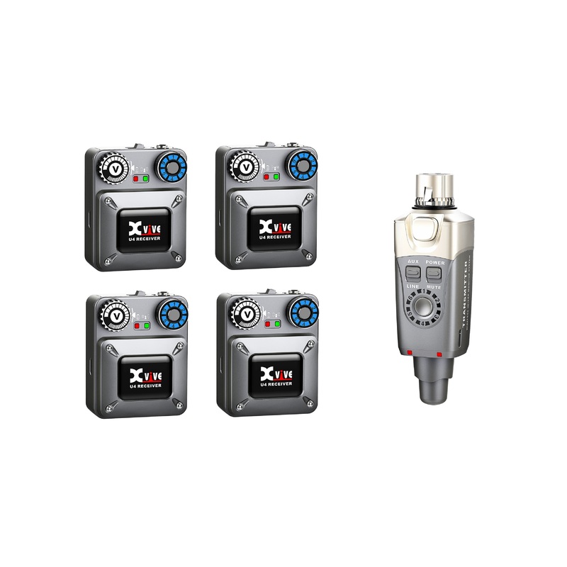 xvive-u4r4-wireless-monitor-system-for-in-ear-monitors-4-receivers XVIVE U4R4 Wireless Monitor System for In-Ear Monitors (4 Receivers)