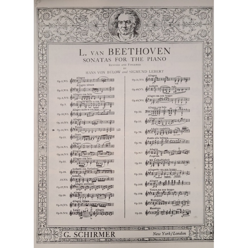 sonata-no-3-op-10-sonatas-for-the-piano-beethoven-bulow-lebert Sonata No. 3, Op. 10 - Sonatas For The Piano - Beethoven/Bulow/Lebert