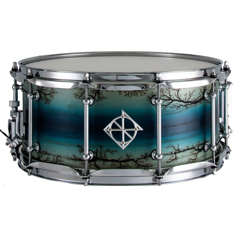 dixon-artisan-series-14-x-6-5-ash-snare-drum-enchanted-blue-reverse-burst Dixon Artisan Series 14 x 6.5" Ash Snare Drum - Enchanted Blue Reverse Burst