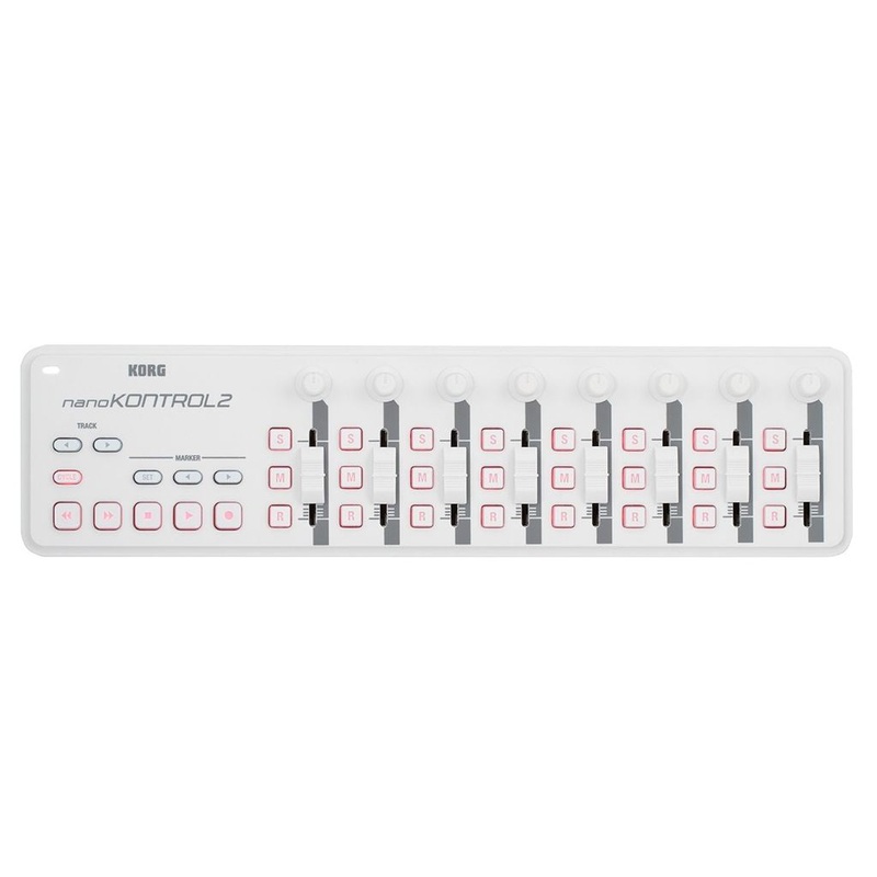 korg-nanokontrol2-slimline-usb-controller-white Korg nanoKONTROL2 Slimline USB Controller, White