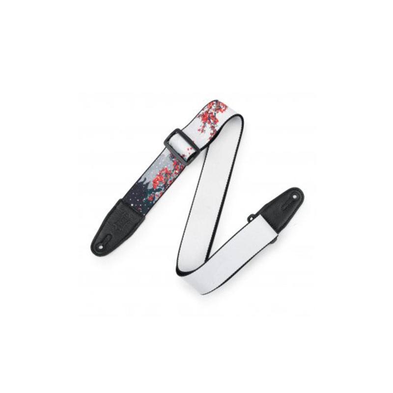 levy-s-2-wide-polyester-guitar-strap-cherry-blossoms-snow Levy's 2" Wide Polyester Guitar Strap, Cherry Blossoms & Snow