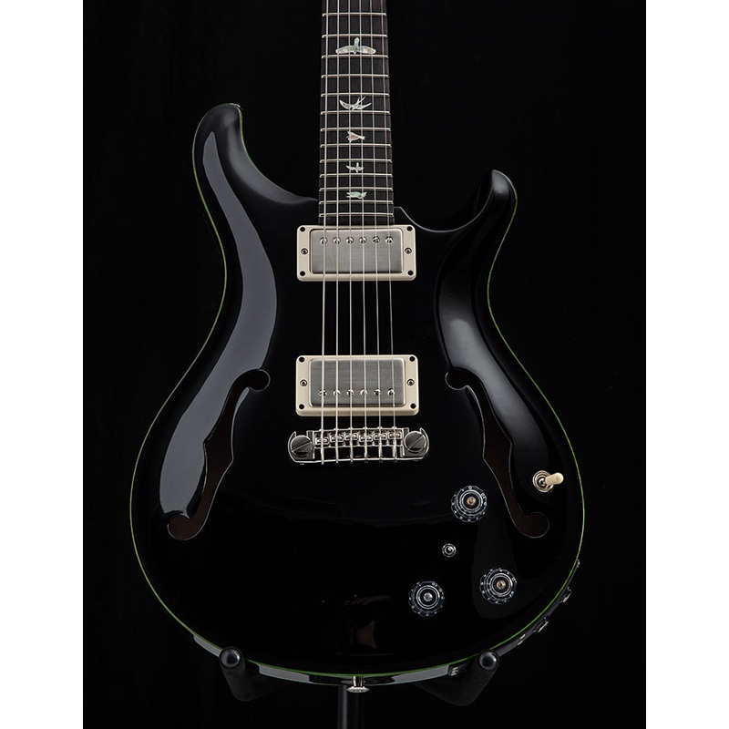 paul-reed-smith-hollowbody-ii-black-with-green-binding Paul Reed Smith Hollowbody II Black With Green Binding