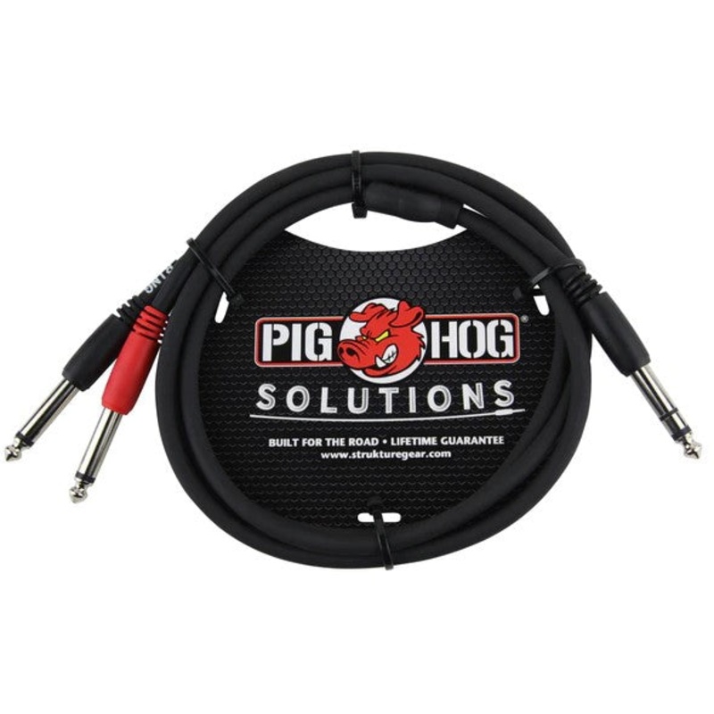 pig-hog-solutions-3ft-trs-m-dual-1-4-insert-cable Pig Hog Solutions - 3ft TRS(M)-Dual 1/4" Insert Cable