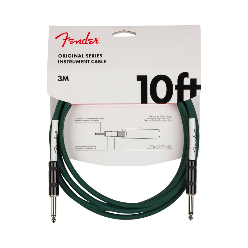 fender-original-series-10ft-instrument-cable-sherwood-green Fender Original Series 10ft Instrument Cable, Sherwood Green
