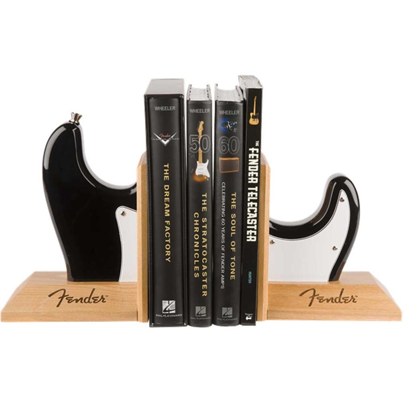 fender-stratocaster-bookends-black Fender Stratocaster Bookends Black