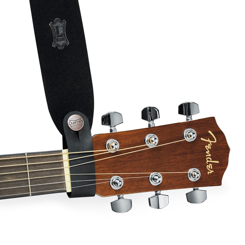 levy-s-leathers-black-leather-headstock-strap-adapter-for-acoustic-guitars Levy's Leathers Black Leather Headstock Strap Adapter for Acoustic Guitars