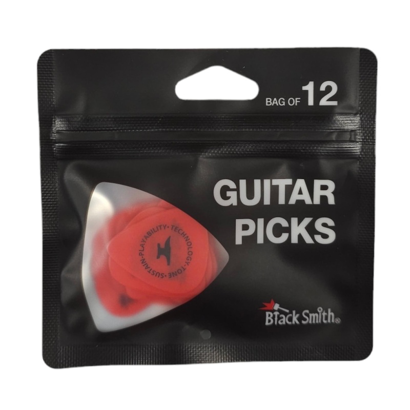 black-smith-standard-guitar-pick-bag-of-12-0-5mm-red-sdp005rd-l Black Smith Standard Guitar Pick (Bag of 12) - 0.5mm (Red) - SDP005RD-L