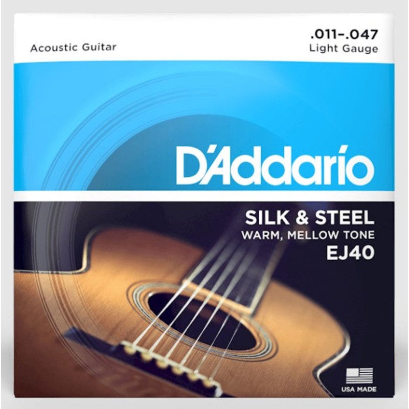 d-addario-ej40-11-47-silk-and-steel-light-acoustic-guitar-strings D'Addario EJ40 11-47 Silk and Steel Light Acoustic Guitar Strings