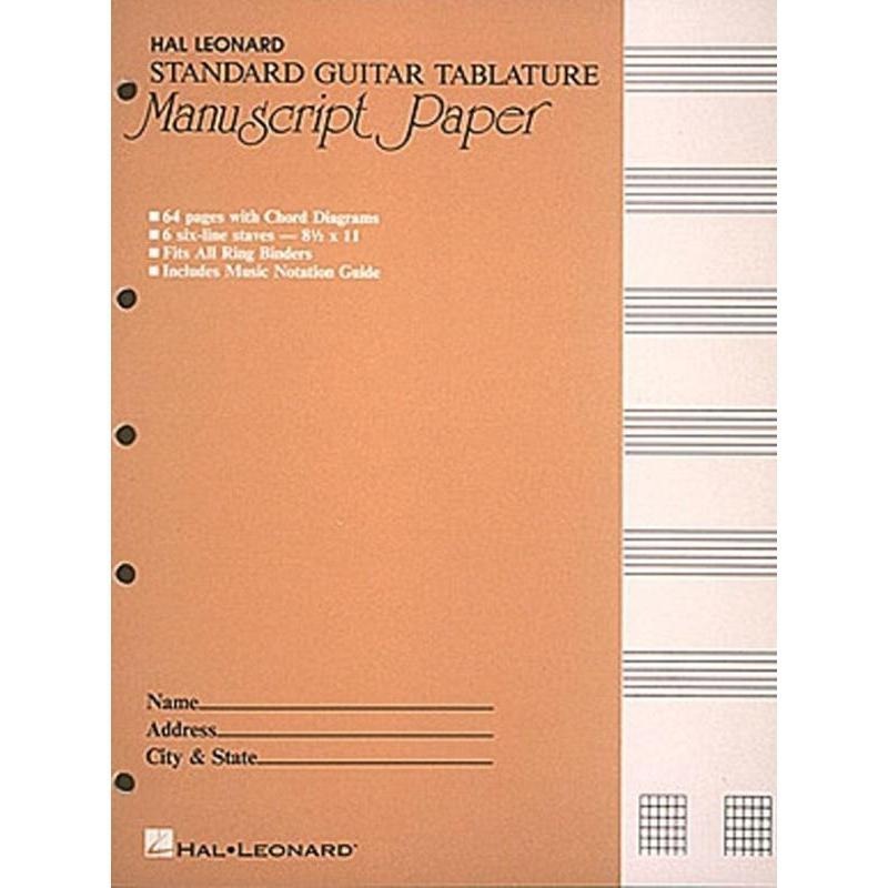 guitar-tablature-manuscript-paper-standard Guitar Tablature Manuscript Paper - Standard