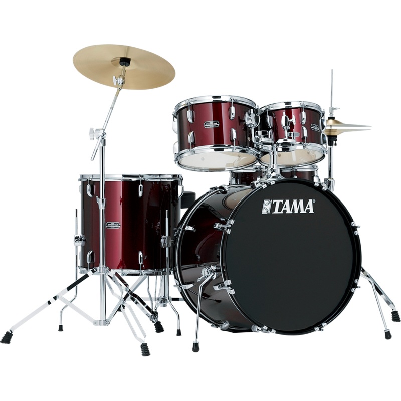 tama-stagestar-5pc-drum-kit-w-hardware-and-cymbals-wine-red Tama Stagestar 5pc Drum Kit w/Hardware and Cymbals - Wine Red