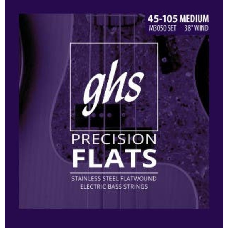 ghs-bass-precision-flats-bass-string-set-45-105-long-scale GHS Bass Precision Flats Bass String Set - 45 - 105 - Long Scale