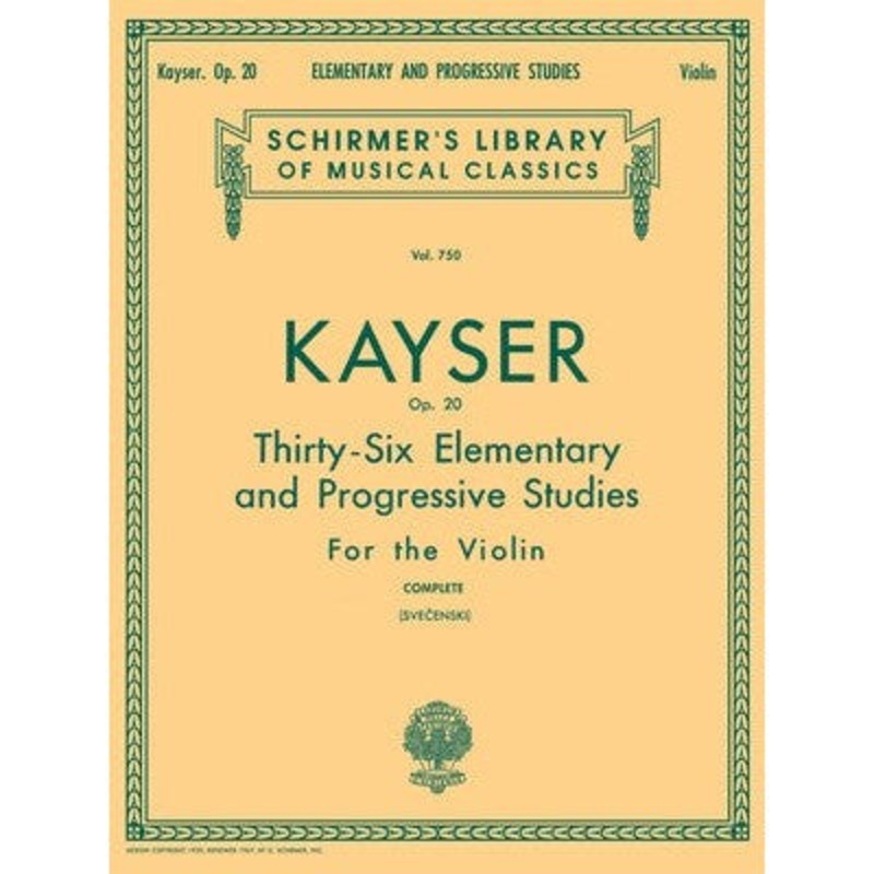 kayser-36-elementary-and-progressive-studies-op-20 Kayser - 36 Elementary and Progressive Studies Op. 20
