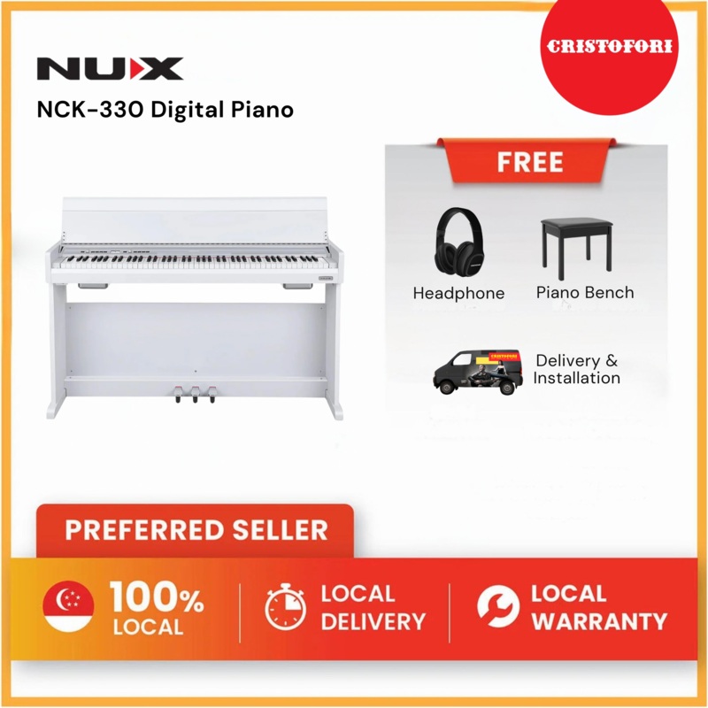 nux-digital-piano-nck-330-white NUX Digital Piano -NCK-330 (White)